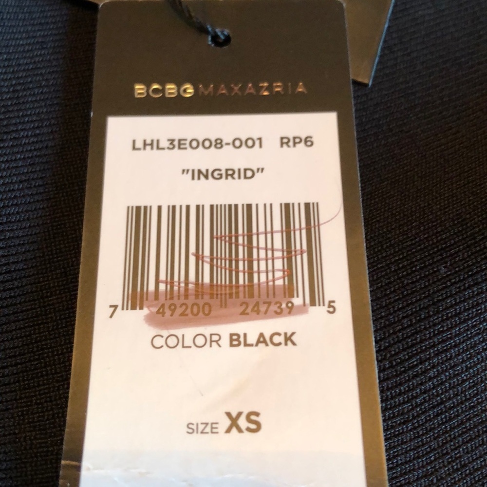 SOLD BCBG BCBGMAXAZRIA Ingrid Black A-Line Skirt - Picture 4 of 8